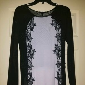 Sheer Embroidered Dress